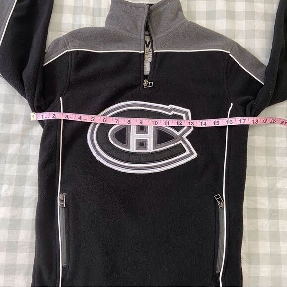 Nhl Les Canadiens CH hockey kids fleece medium Official Hockey league black grey - Picture 6 of 10